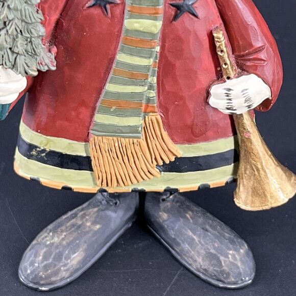 Williraye Studios 5" Folk Art Christmas Sweater Cat Ornament Tree Horn - Picture 3 of 13